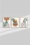 Wallity Artsycllct33 Conjunto de 3 Pinturas Decorativas Enmarcadas